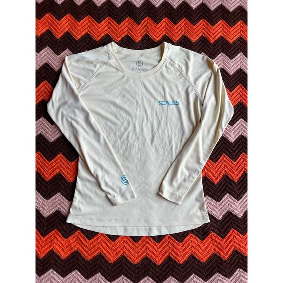 Scales Tops - Scales Butter Yellow Long Sleeve Pro Performance Fishing Top sz Small